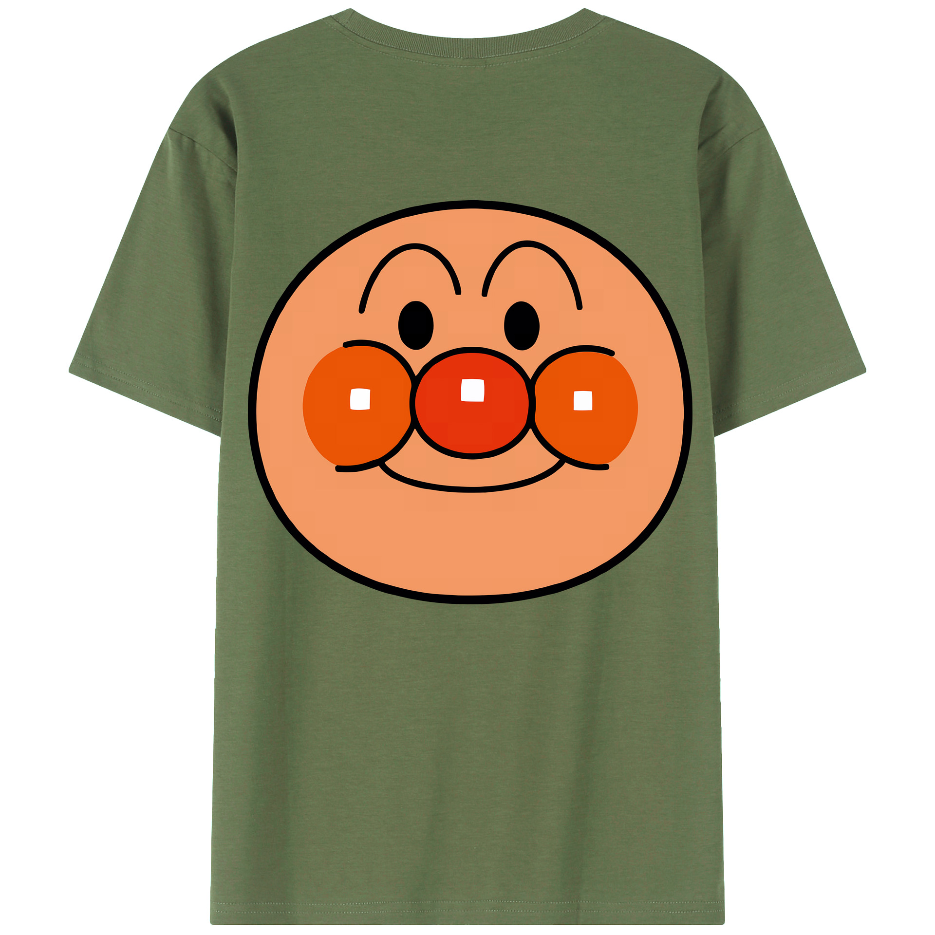 （画像用） アンパンマン Anpanman 綿100％ メンズ半袖Tシャツ（バックプリント） 通気性